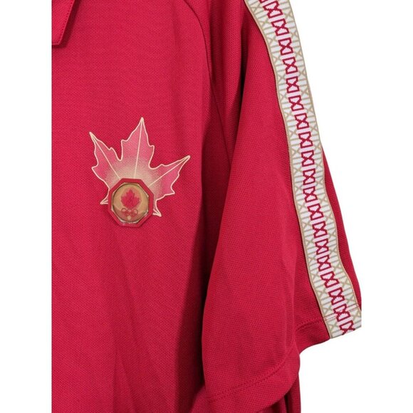 Team Canada Olympics Mens Size XL Golf Polo Shirt Red HBC Official Outfitter - Picture 3 of 7